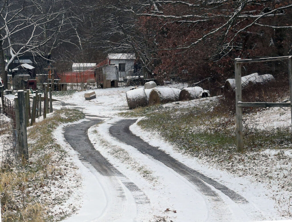 snowy farm